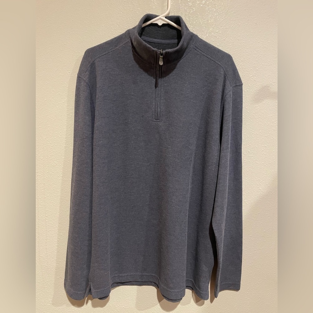 Joseph Abboud Charcoal Zip-Up Sweater